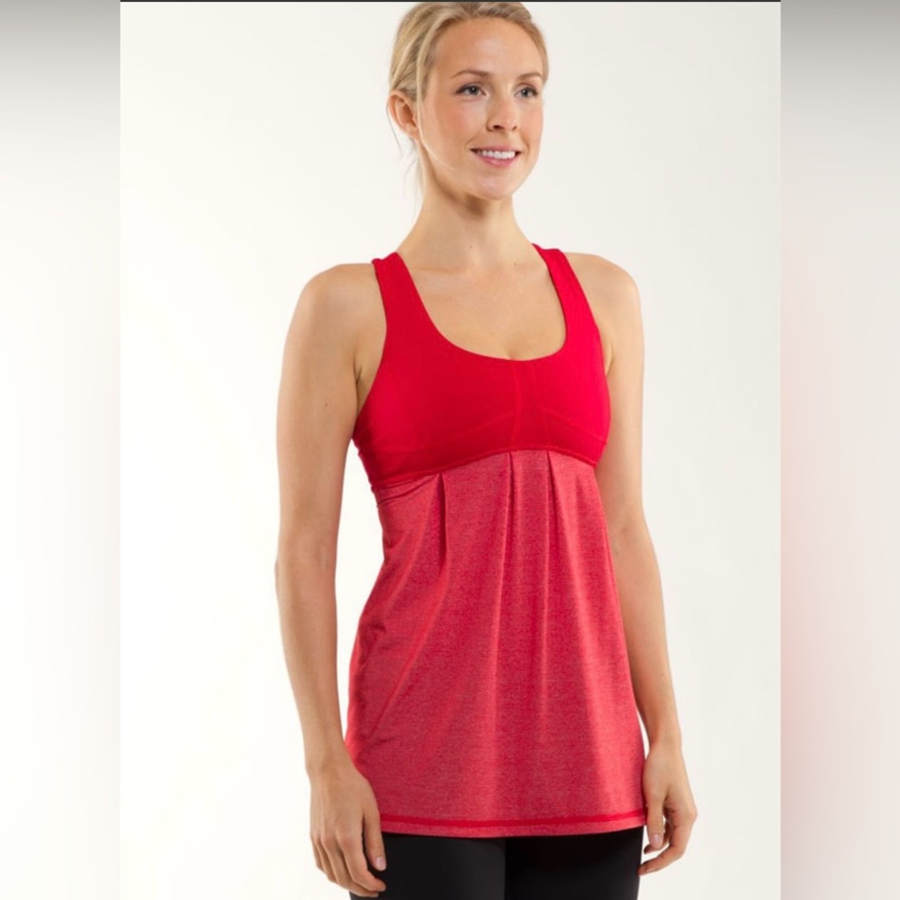 lululemon athletica Red Two-Tone Tank Top